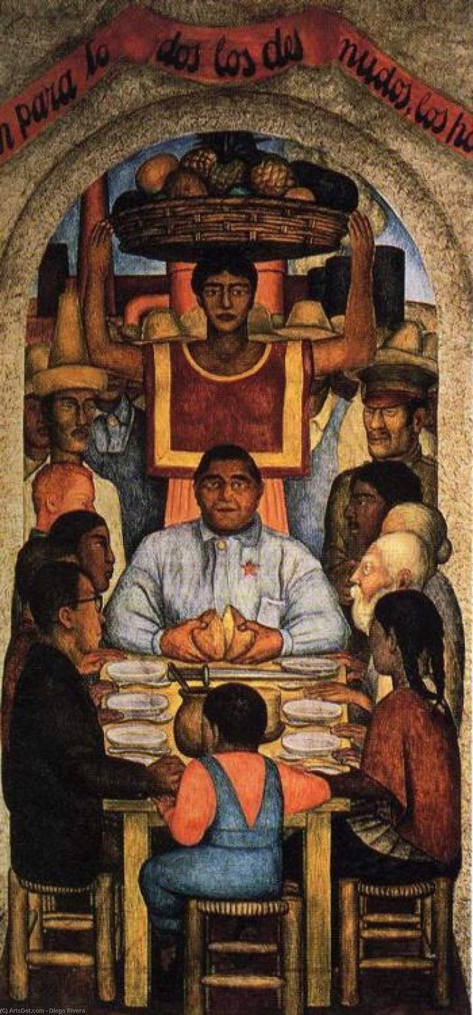 Wikioo.org - Die Enzyklopädie bildender Kunst - Malerei, Kunstwerk von Diego Rivera - unser brot