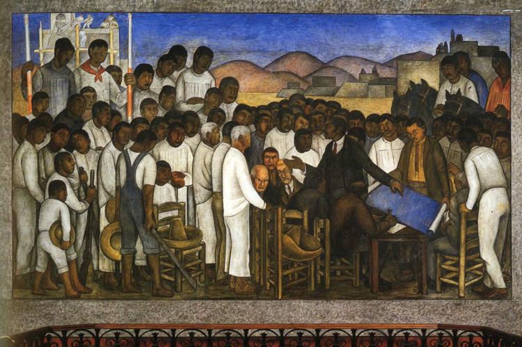 Wikioo.org - The Encyclopedia of Fine Arts - Painting, Artwork by Diego Rivera - Partition of the Land