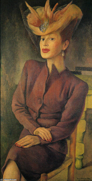 WikiOO.org - Encyclopedia of Fine Arts - Maleri, Artwork Diego Rivera - Portrait of Adalgisa Nery