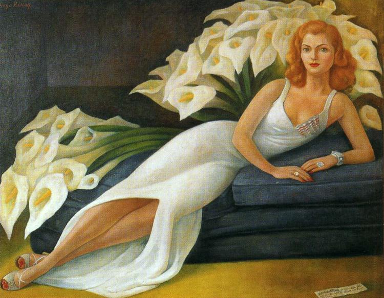 WikiOO.org - Encyclopedia of Fine Arts - Maľba, Artwork Diego Rivera - Portrait of Natasha Zakolkowa Gelman