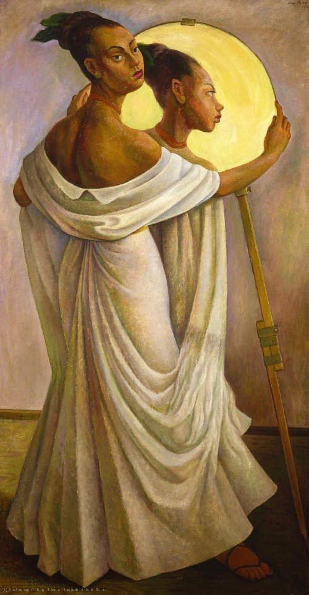 Wikioo.org - Die Enzyklopädie bildender Kunst - Malerei, Kunstwerk von Diego Rivera - Porträt von Ruth Rivera