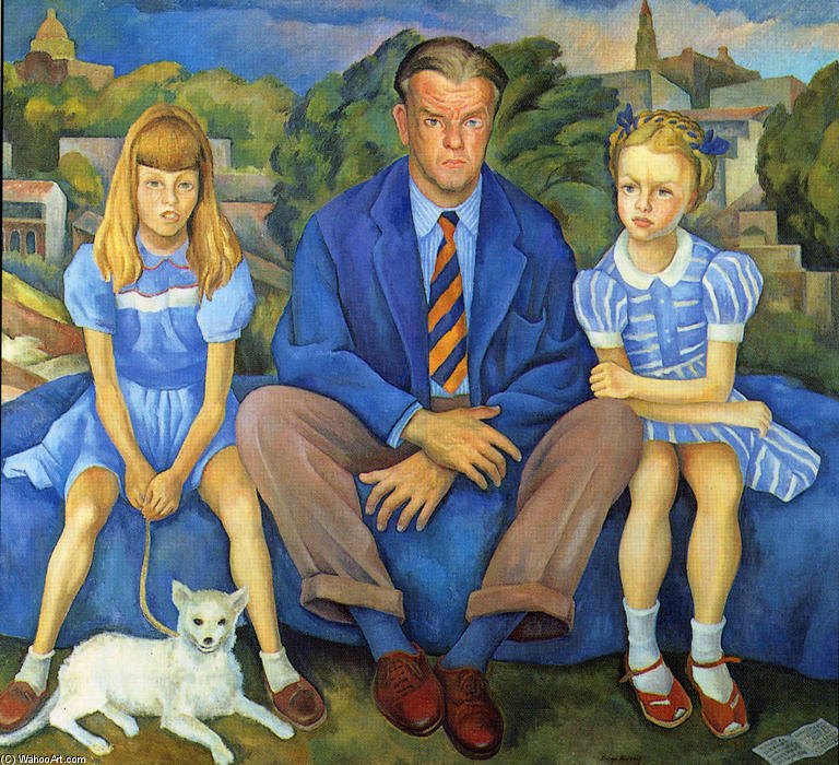 Wikioo.org - The Encyclopedia of Fine Arts - Painting, Artwork by Diego Rivera - Portrait of the Knight Family