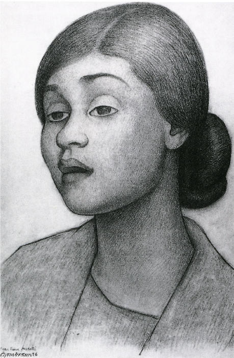 Wikioo.org - The Encyclopedia of Fine Arts - Painting, Artwork by Diego Rivera - Portrait of Tina Modotti