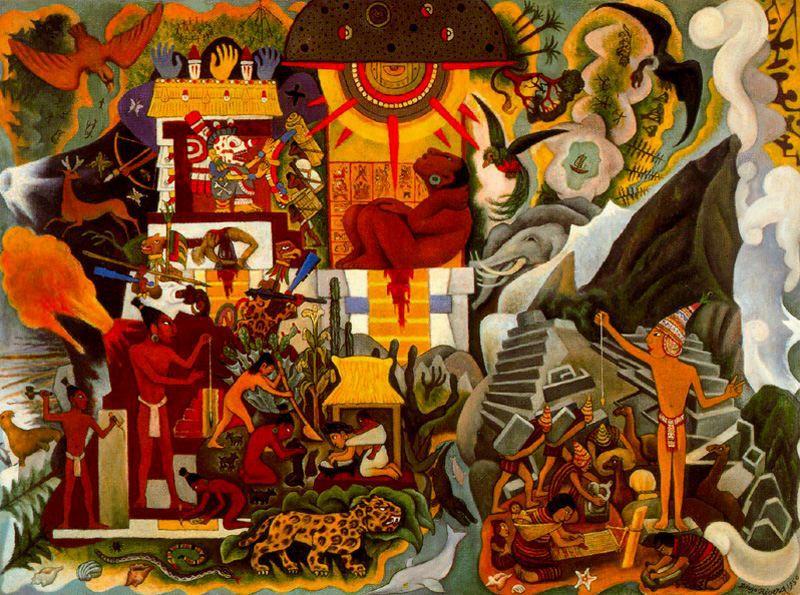 WikiOO.org - Εγκυκλοπαίδεια Καλών Τεχνών - Ζωγραφική, έργα τέχνης Diego Rivera - Pre Hispanic America