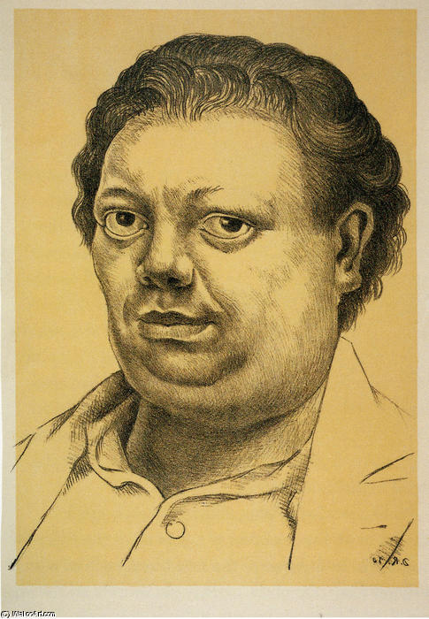 Wikioo.org - The Encyclopedia of Fine Arts - Painting, Artwork by Diego Rivera - Self-Portrait 3
