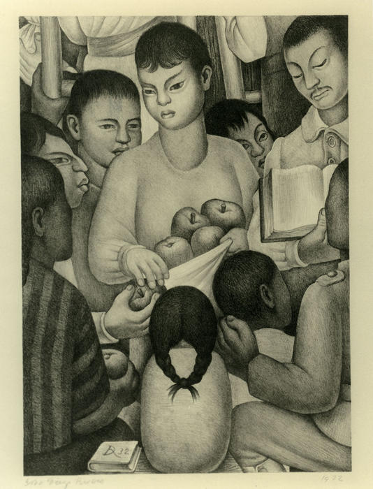Wikioo.org – La Enciclopedia de las Bellas Artes - Pintura, Obras de arte de Diego Rivera - Los frutos del trabajo