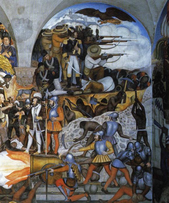 Wikioo.org - The Encyclopedia of Fine Arts - Painting, Artwork by Diego Rivera - The History of Mexico