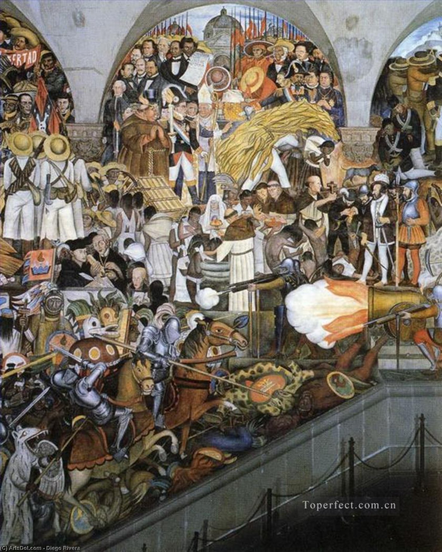 WikiOO.org – 美術百科全書 - 繪畫，作品 Diego Rivera - 墨西哥的历史