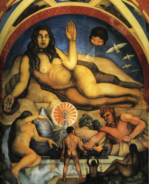 Wikioo.org - The Encyclopedia of Fine Arts - Painting, Artwork by Diego Rivera - The Liberated Earth with the Powers of Nature Controlled by Man