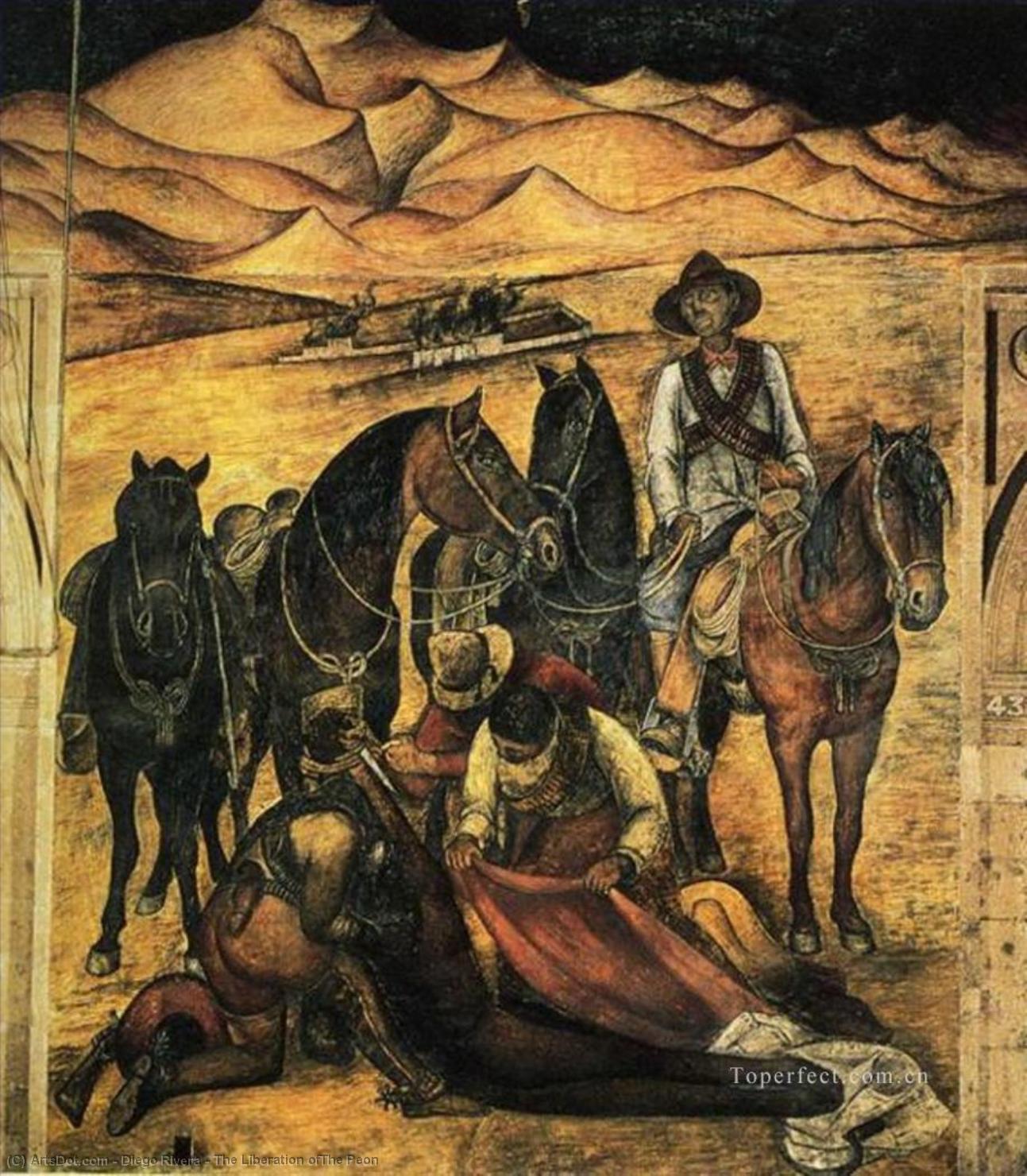WikiOO.org – 美術百科全書 - 繪畫，作品 Diego Rivera - 苦工国税发解放
