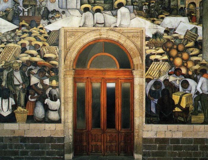 WikiOO.org - Encyclopedia of Fine Arts - Lukisan, Artwork Diego Rivera - The Market
