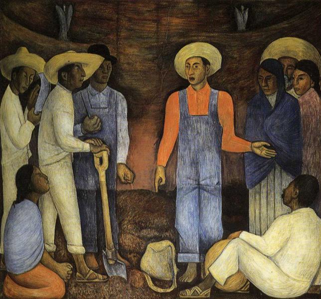WikiOO.org – 美術百科全書 - 繪畫，作品 Diego Rivera - 组织农业国税发运动