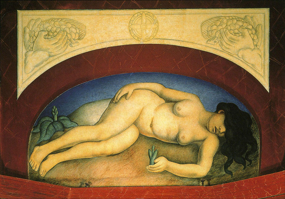 WikiOO.org - Encyclopedia of Fine Arts - Lukisan, Artwork Diego Rivera - The Virgin Earth