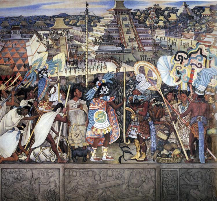 Wikioo.org - The Encyclopedia of Fine Arts - Painting, Artwork by Diego Rivera - Totonac Civilization