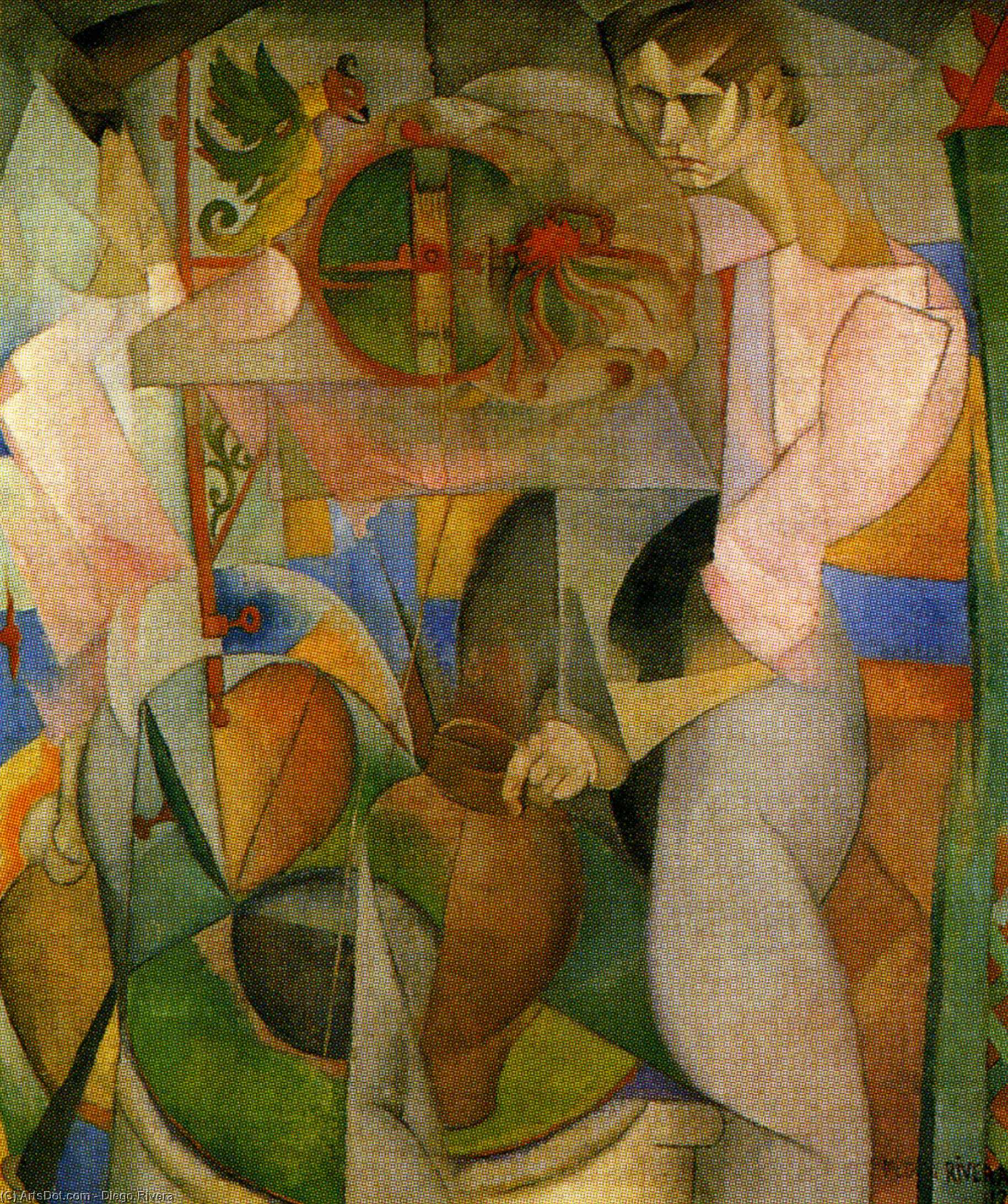 WikiOO.org - Encyclopedia of Fine Arts - Maleri, Artwork Diego Rivera - Woman at a Well