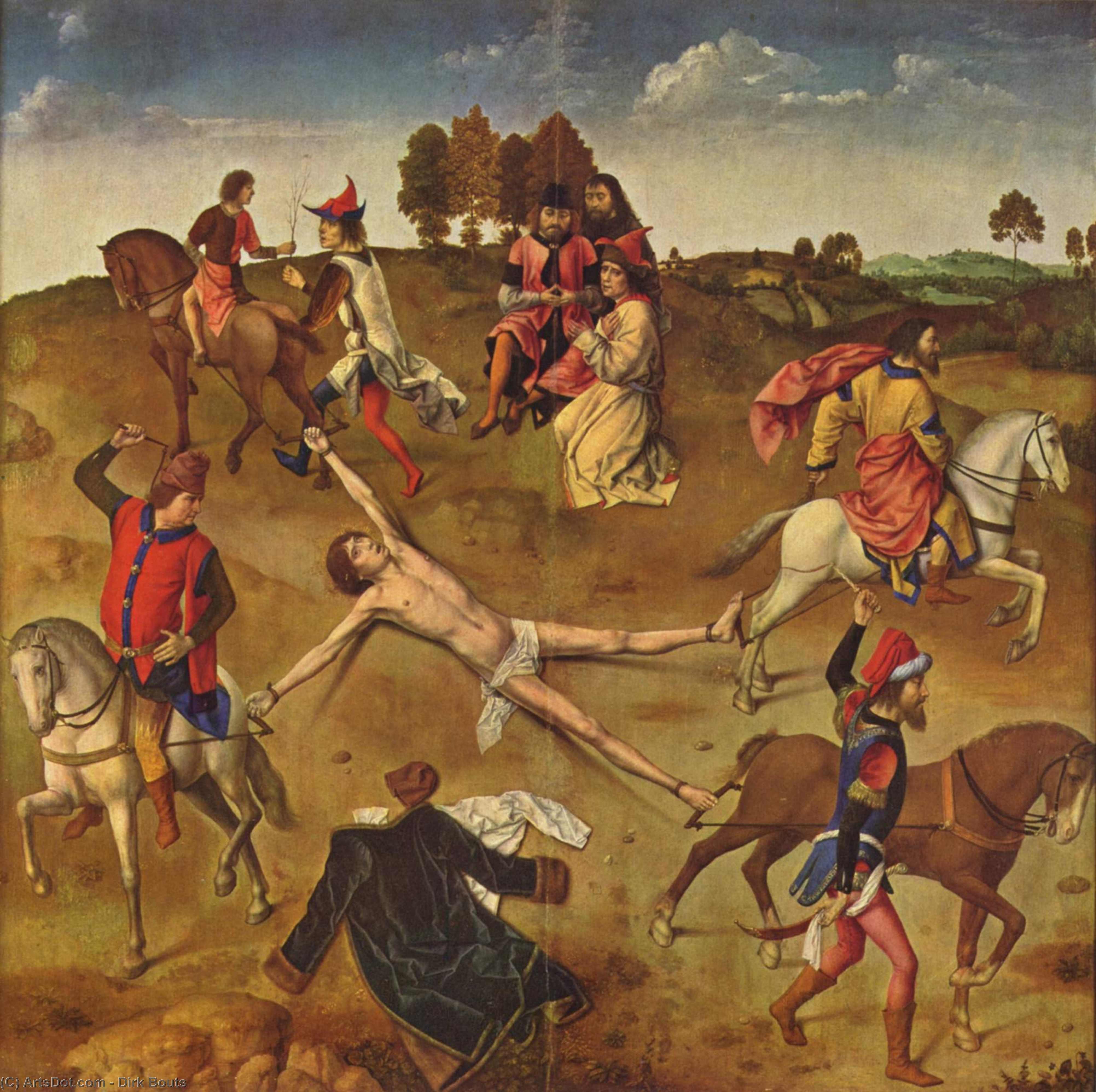 Wikioo.org - สารานุกรมวิจิตรศิลป์ - จิตรกรรม Dierec Bouts - Martyrdom of St. Erasmus (central panel)