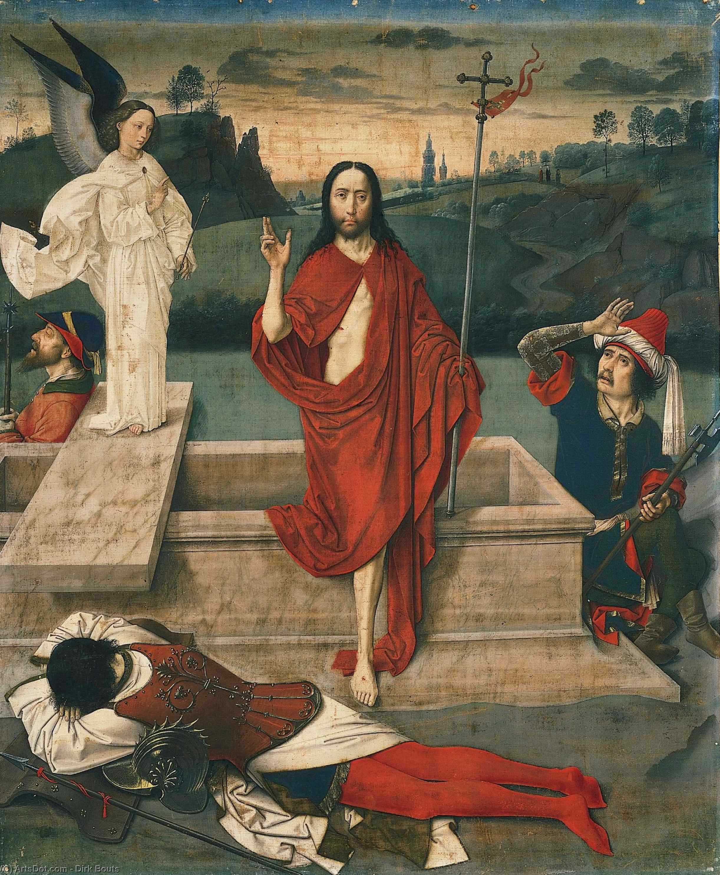 WikiOO.org – 美術百科全書 - 繪畫，作品 Dierec Bouts - 耶稣复活
