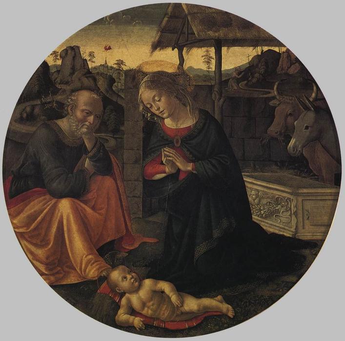 Wikioo.org - The Encyclopedia of Fine Arts - Painting, Artwork by Domenico Ghirlandaio - Adoration of the Child