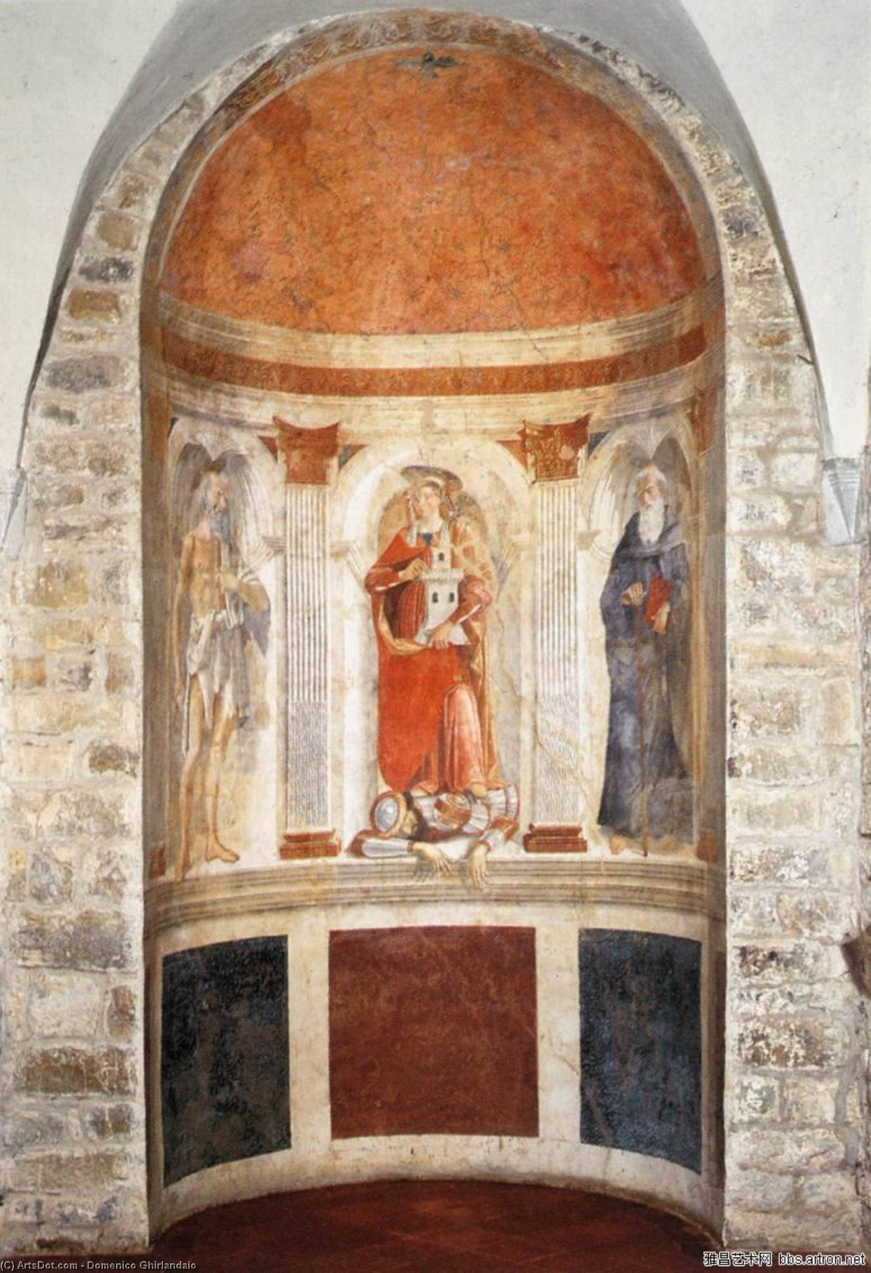 Wikioo.org – La Enciclopedia de las Bellas Artes - Pintura, Obras de arte de Domenico Ghirlandaio - Ábside aire libre