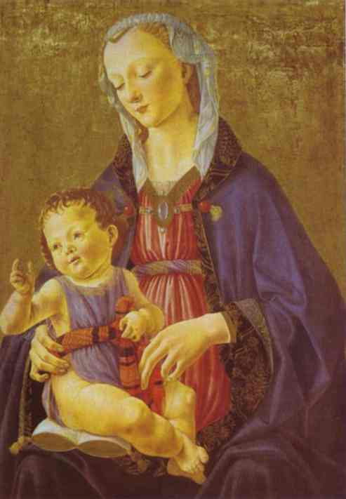 Wikioo.org - The Encyclopedia of Fine Arts - Painting, Artwork by Domenico Ghirlandaio - Madonna and Child