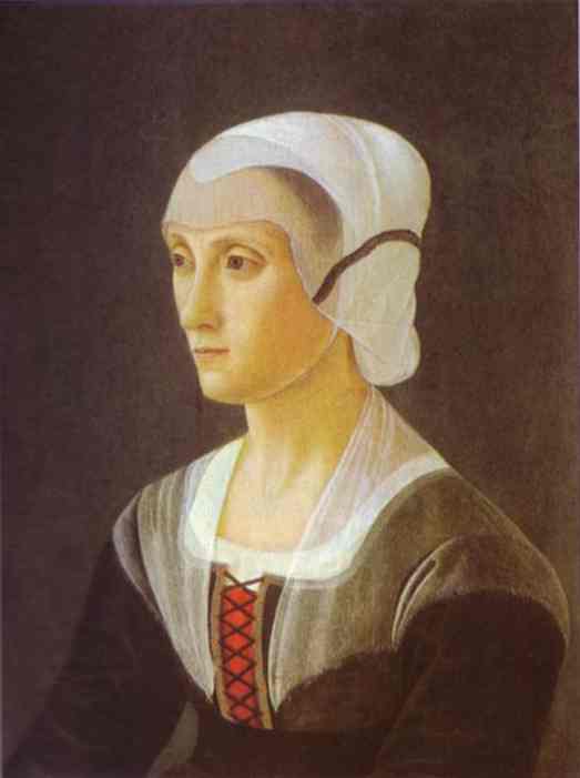 WikiOO.org - Encyclopedia of Fine Arts - Maleri, Artwork Domenico Ghirlandaio - Portrait of Lucrezia Tornabuoni
