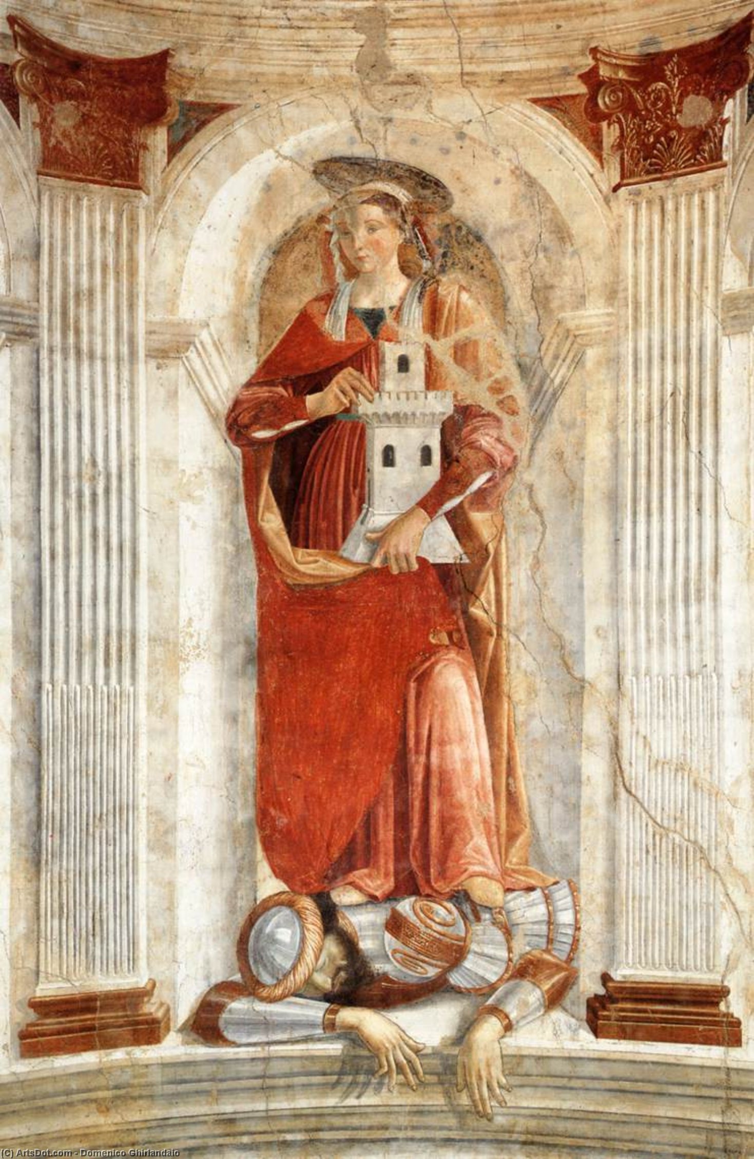 Wikioo.org – L'Enciclopedia delle Belle Arti - Pittura, Opere di Domenico Ghirlandaio - Santa Barbara
