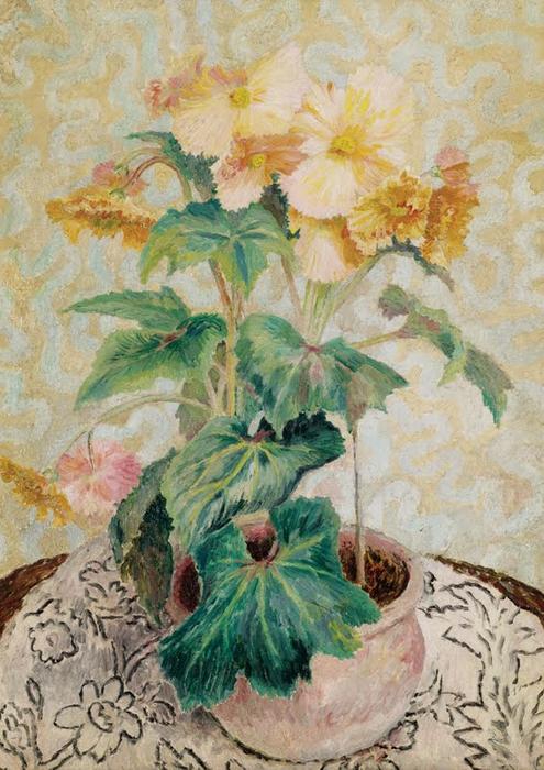 WikiOO.org - Encyclopedia of Fine Arts - Maleri, Artwork Dora De Houghton Carrington - Begonias