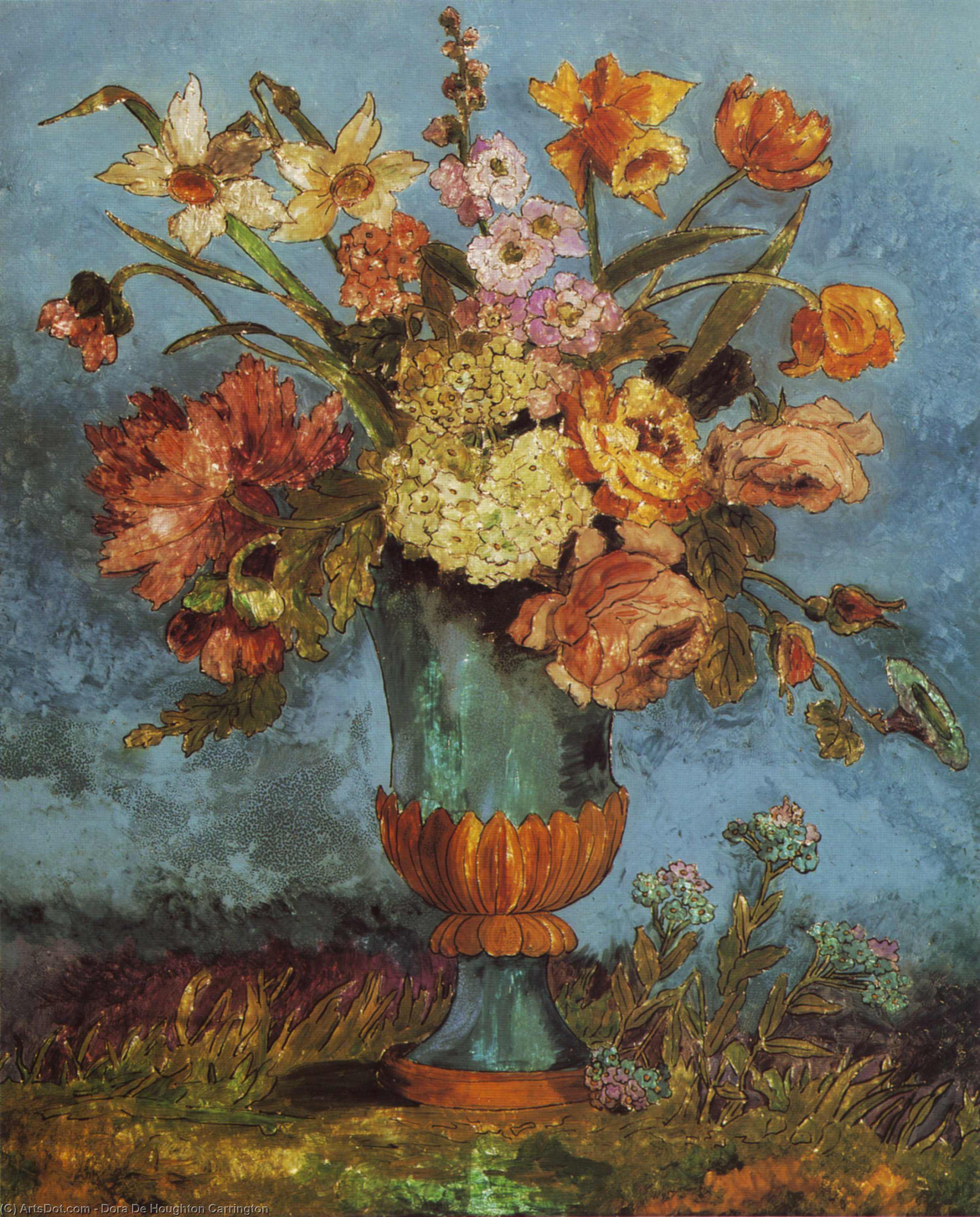 WikiOO.org - Enciklopedija dailės - Tapyba, meno kuriniai Dora De Houghton Carrington - Flowerpiece