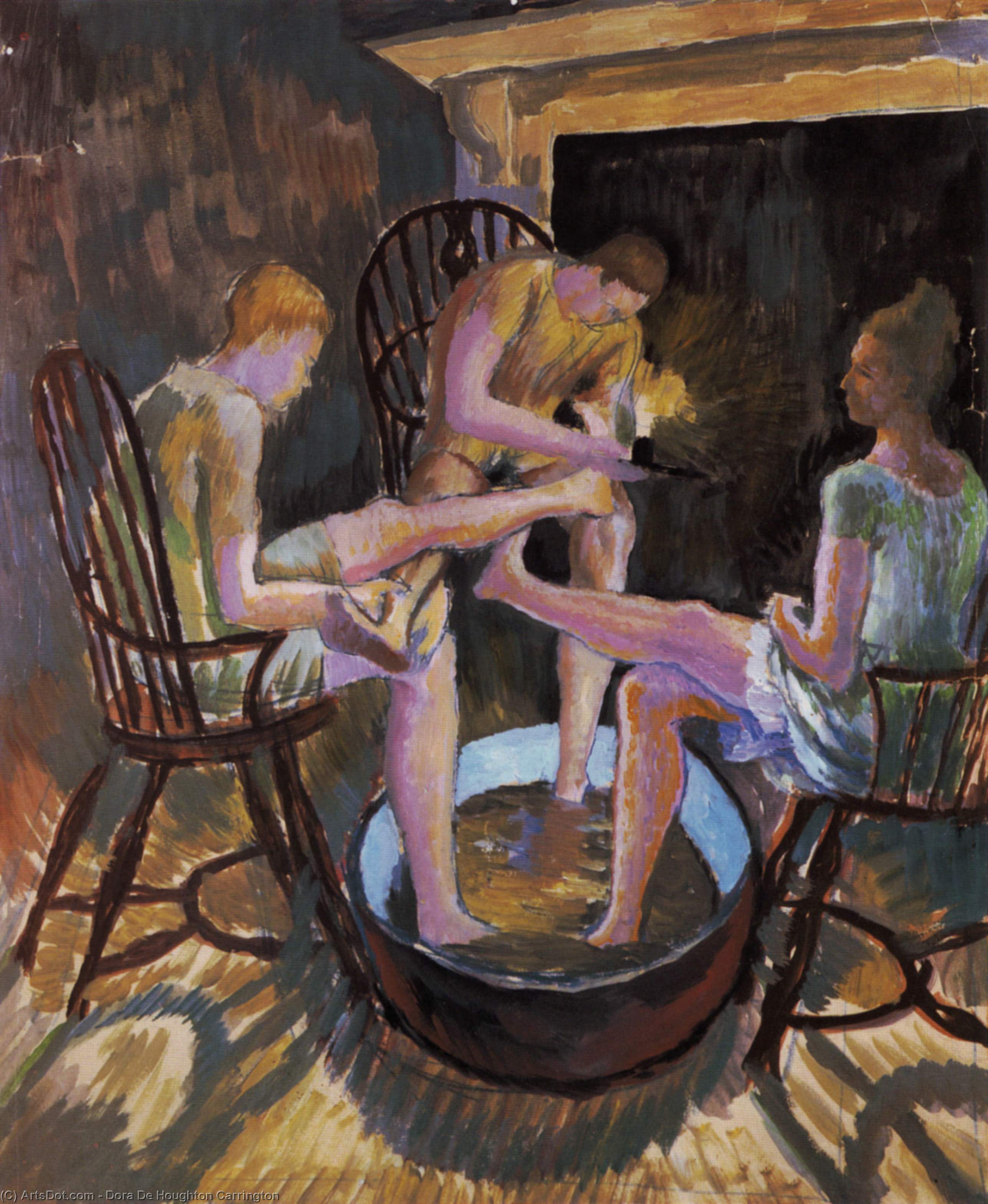 WikiOO.org - Enciklopedija dailės - Tapyba, meno kuriniai Dora De Houghton Carrington - The Feetbathers