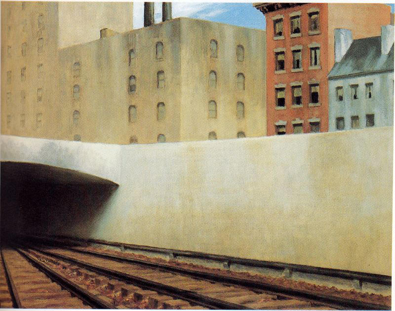 Wikioo.org - สารานุกรมวิจิตรศิลป์ - จิตรกรรม Edward Hopper - Approaching the City