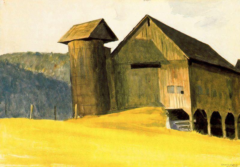 Wikioo.org - The Encyclopedia of Fine Arts - Painting, Artwork by Edward Hopper - Barn and Silo