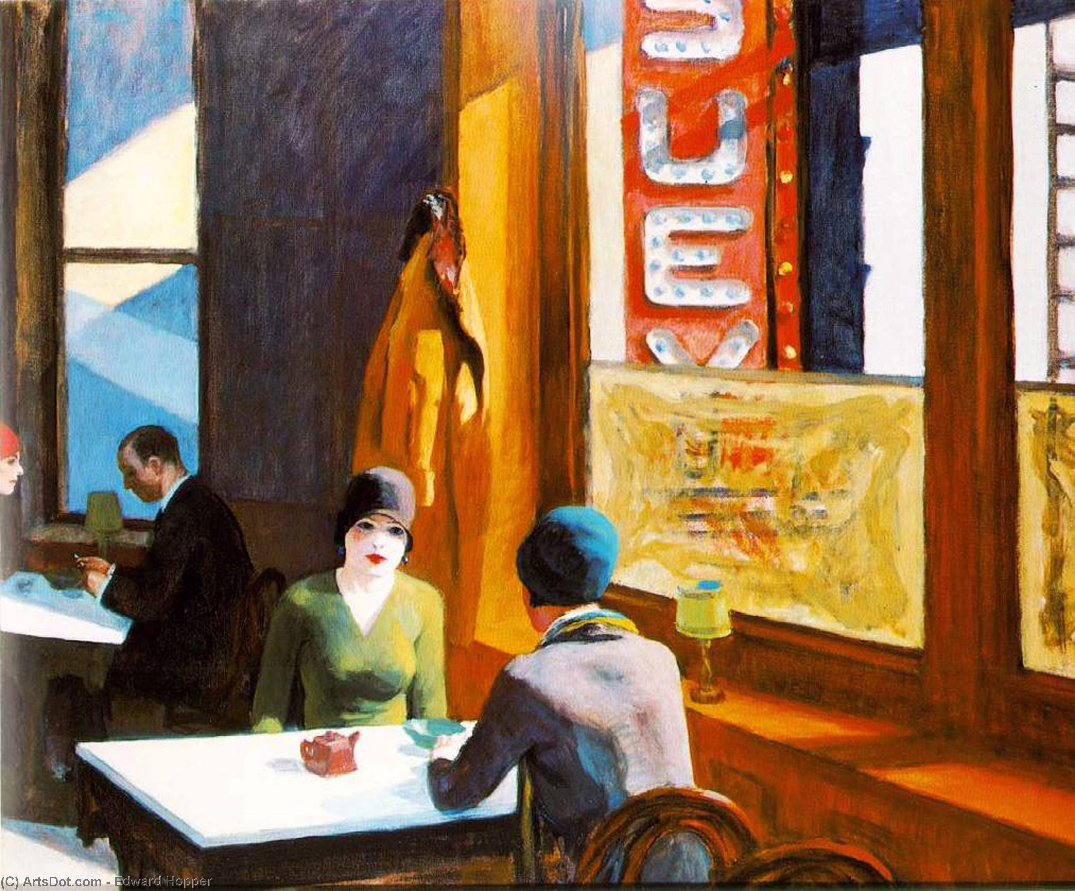 Wikoo.org - موسوعة الفنون الجميلة - اللوحة، العمل الفني Edward Hopper - Chop Suey