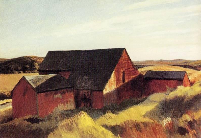 Wikioo.org - The Encyclopedia of Fine Arts - Painting, Artwork by Edward Hopper - Cobb's Barns, South Truro