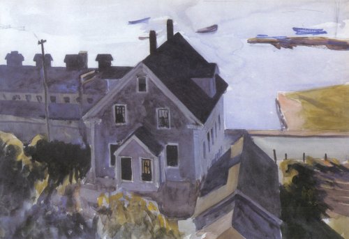 Wikioo.org – L'Encyclopédie des Beaux Arts - Peinture, Oeuvre de Edward Hopper - `gloucester` usine et maisons