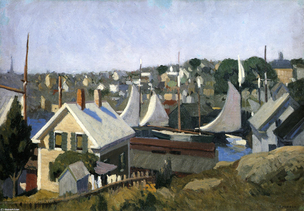 Wikioo.org - The Encyclopedia of Fine Arts - Painting, Artwork by Edward Hopper - Gloucester Harbor