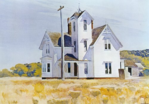 Wikioo.org - The Encyclopedia of Fine Arts - Painting, Artwork by Edward Hopper - House at Eastham