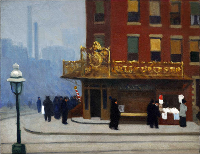 WikiOO.org – 美術百科全書 - 繪畫，作品 Edward Hopper - 纽约 角落  角落  轿车