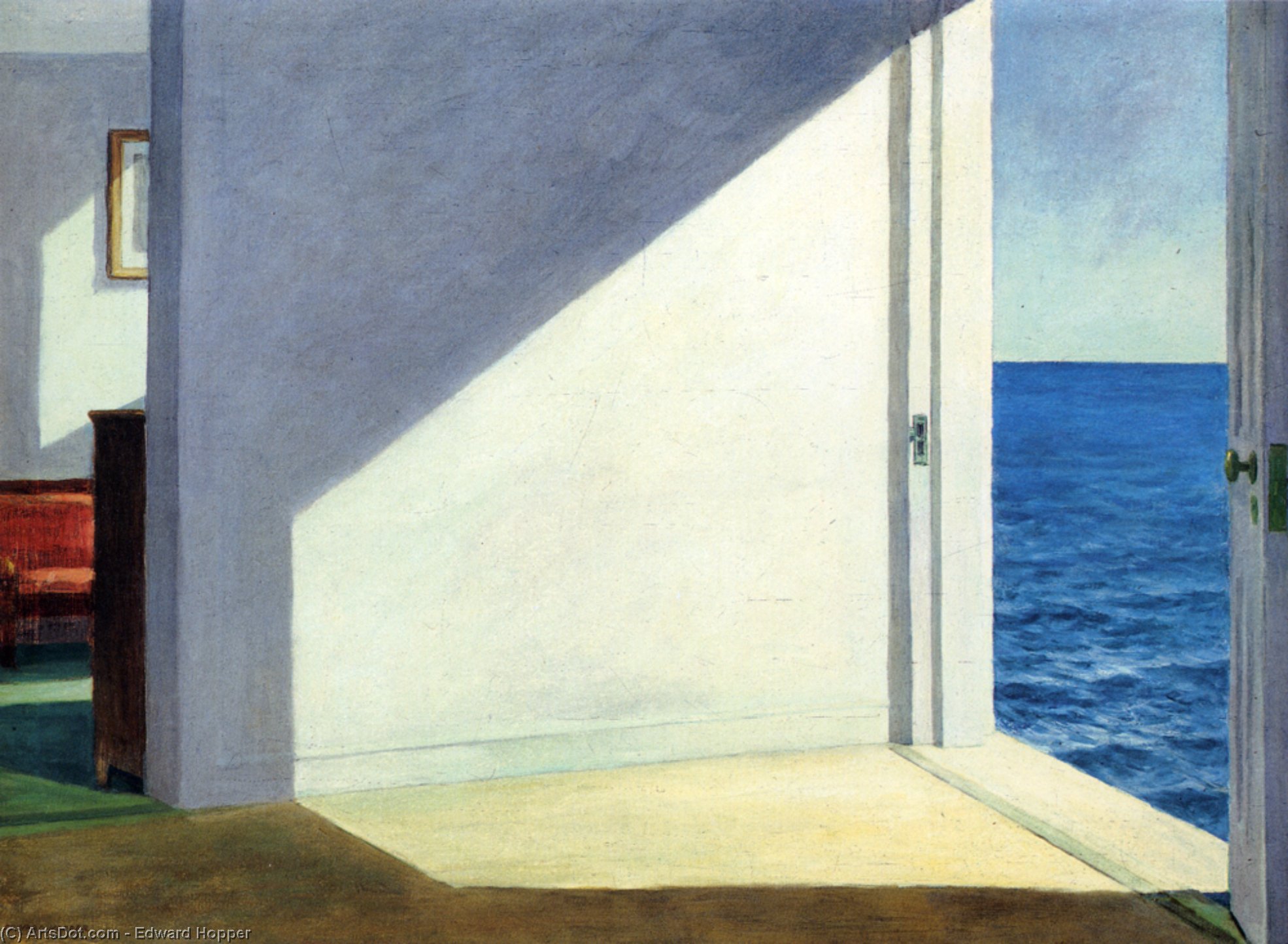 Wikoo.org - موسوعة الفنون الجميلة - اللوحة، العمل الفني Edward Hopper - Rooms By The Sea