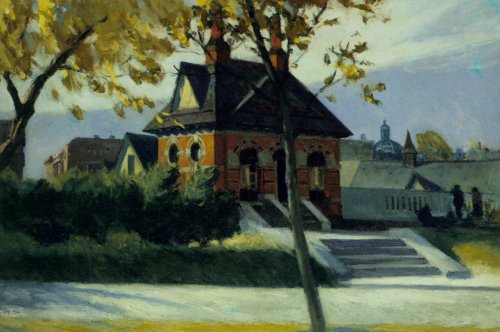 WikiOO.org - Εγκυκλοπαίδεια Καλών Τεχνών - Ζωγραφική, έργα τέχνης Edward Hopper - Small Town Station