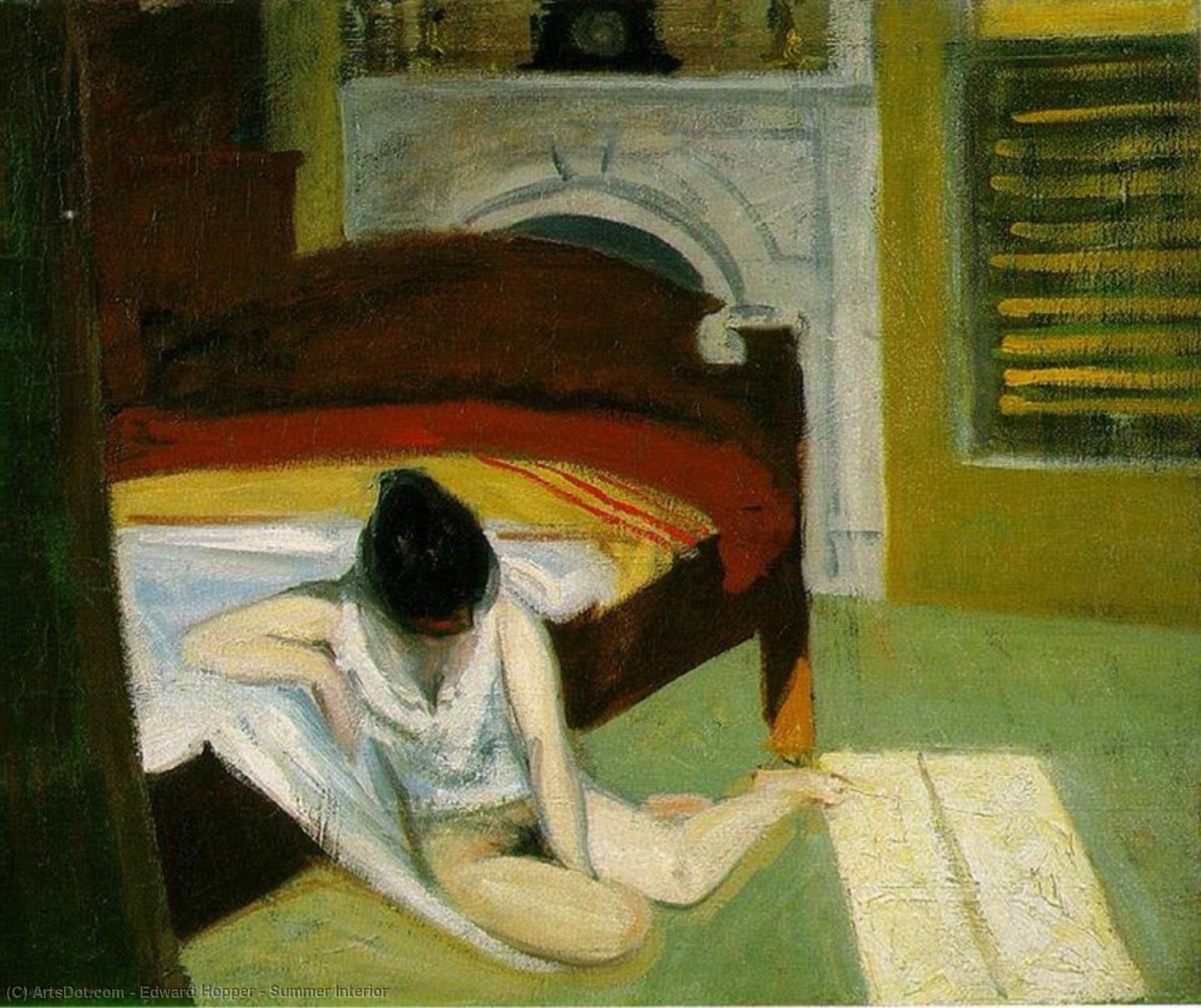WikiOO.org - Encyclopedia of Fine Arts - Lukisan, Artwork Edward Hopper - Summer Interior