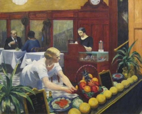 Wikoo.org - موسوعة الفنون الجميلة - اللوحة، العمل الفني Edward Hopper - Tables for Ladies