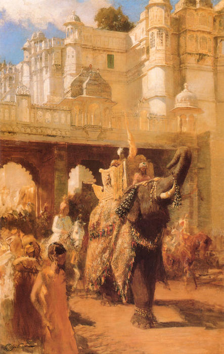 Wikioo.org - The Encyclopedia of Fine Arts - Painting, Artwork by Edwin Lord Weeks - A Royal Procession