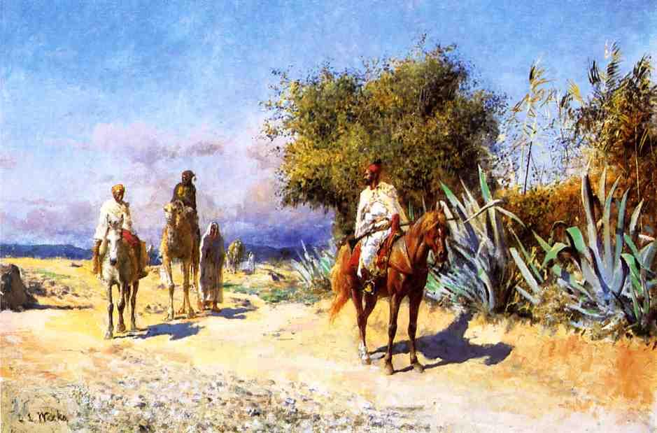 Wikioo.org - The Encyclopedia of Fine Arts - Painting, Artwork by Edwin Lord Weeks - Arabs on the Move