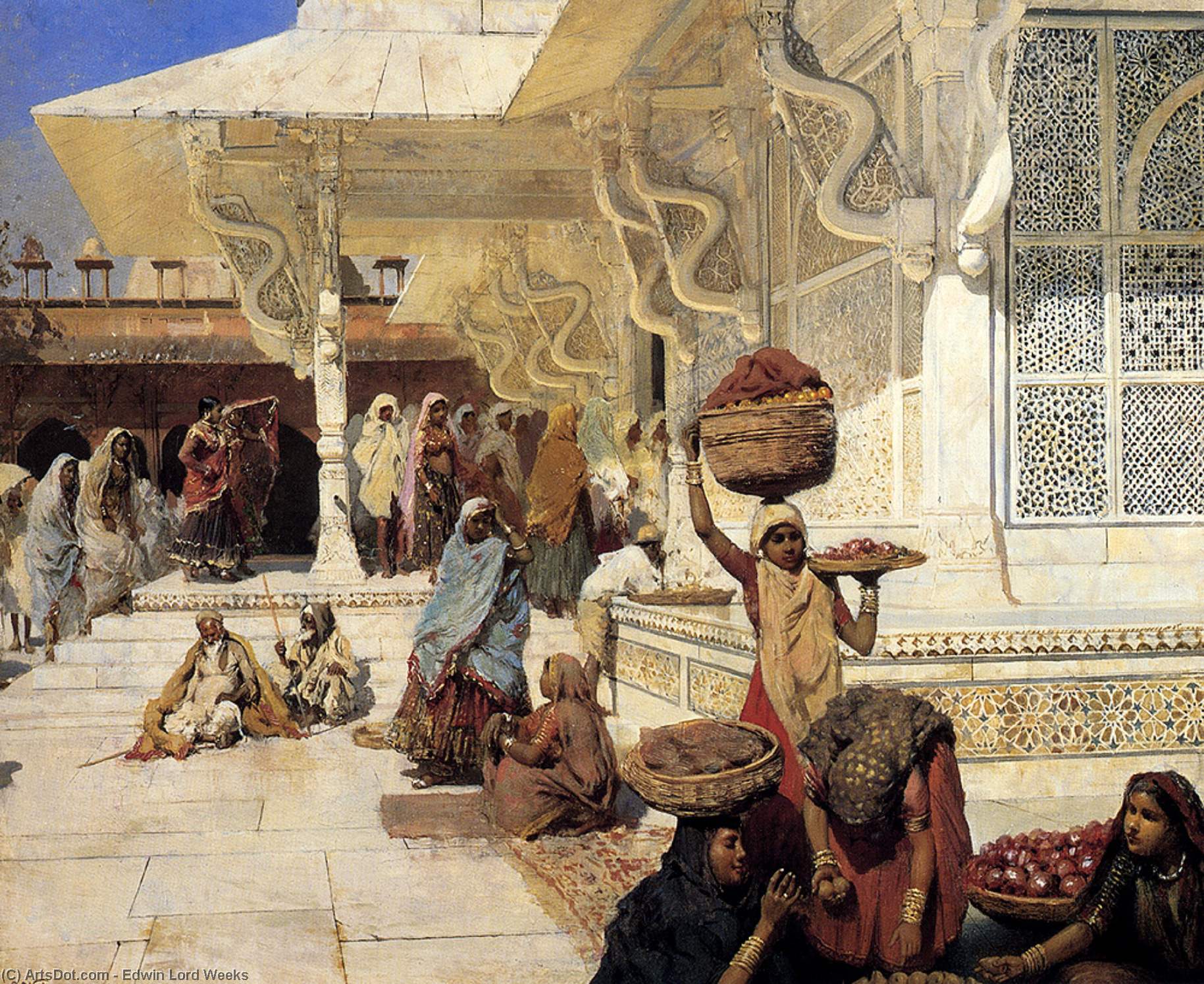 Wikioo.org - The Encyclopedia of Fine Arts - Painting, Artwork by Edwin Lord Weeks - Festival at Fatehpur Sikri