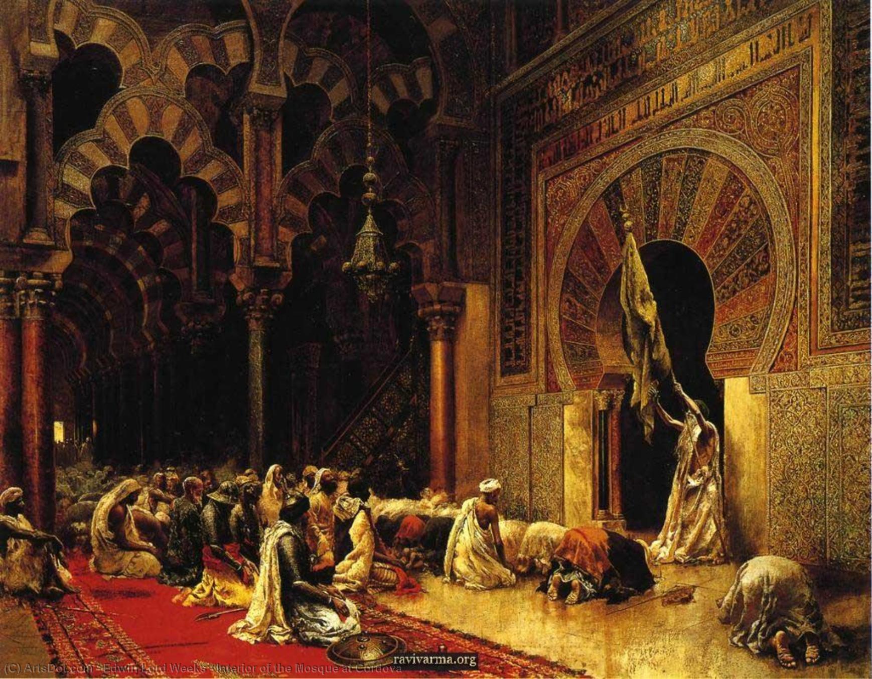 Wikioo.org - The Encyclopedia of Fine Arts - Painting, Artwork by Edwin Lord Weeks - Interior of the Mosque at Cordova