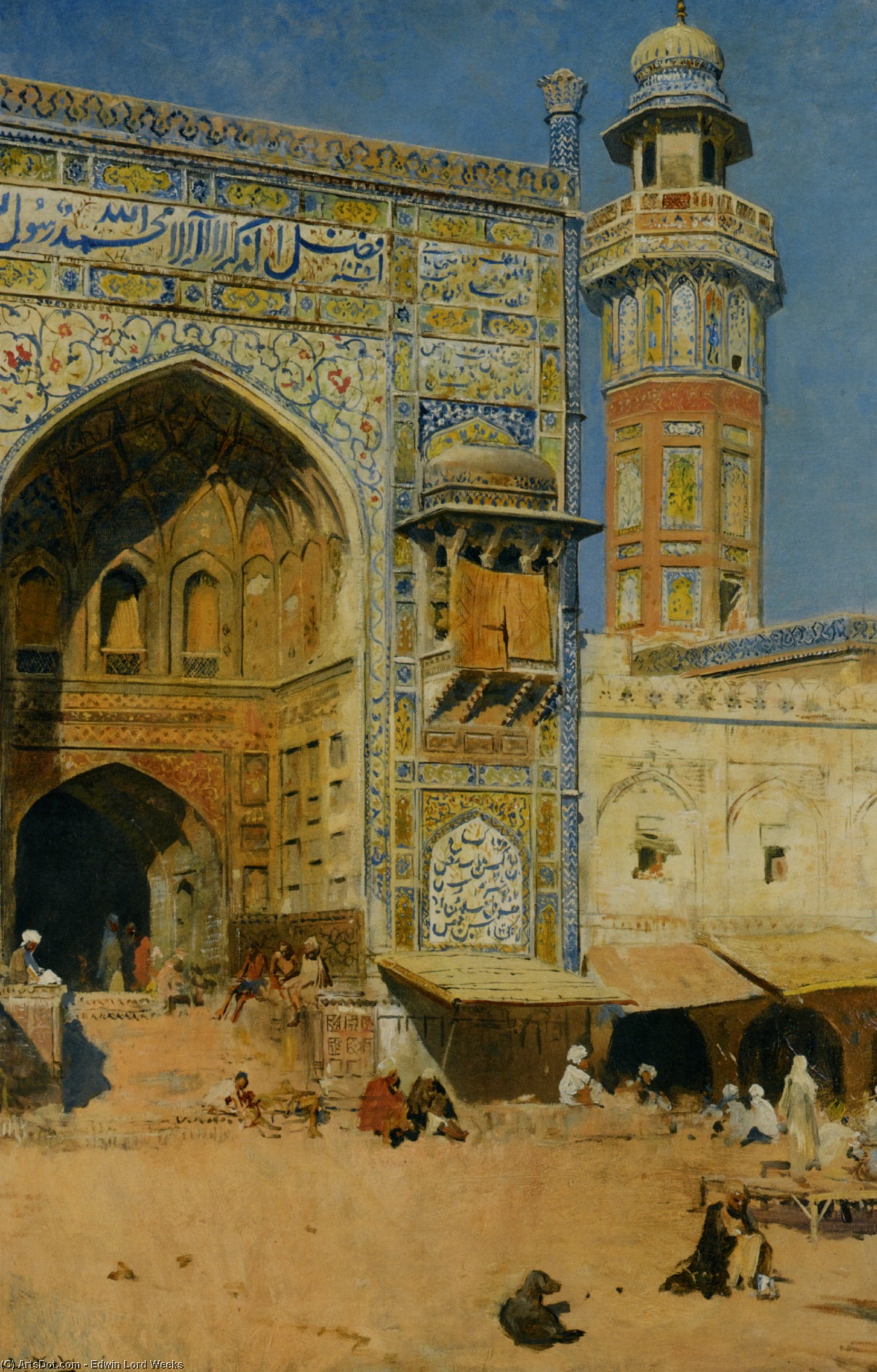 Wikioo.org - The Encyclopedia of Fine Arts - Painting, Artwork by Edwin Lord Weeks - Jumma Musjed - Lahore India