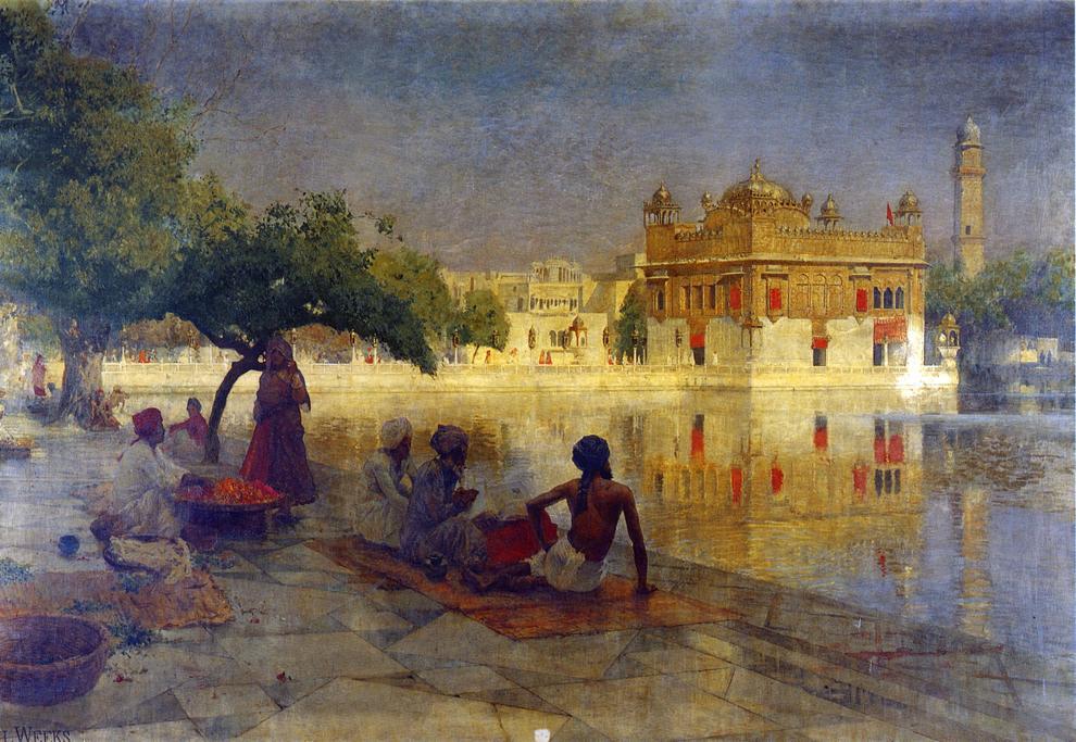Wikioo.org - The Encyclopedia of Fine Arts - Painting, Artwork by Edwin Lord Weeks - The Golden Temple, Amritsar