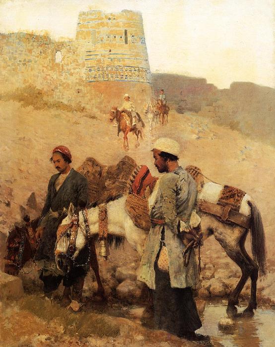 WikiOO.org - Encyclopedia of Fine Arts - Lukisan, Artwork Edwin Lord Weeks - Traveling in Persia