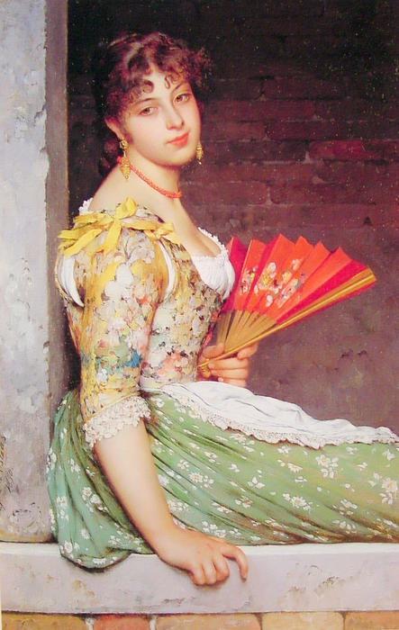 Wikioo.org - The Encyclopedia of Fine Arts - Painting, Artwork by Eugene De Blaas - Daydreaming