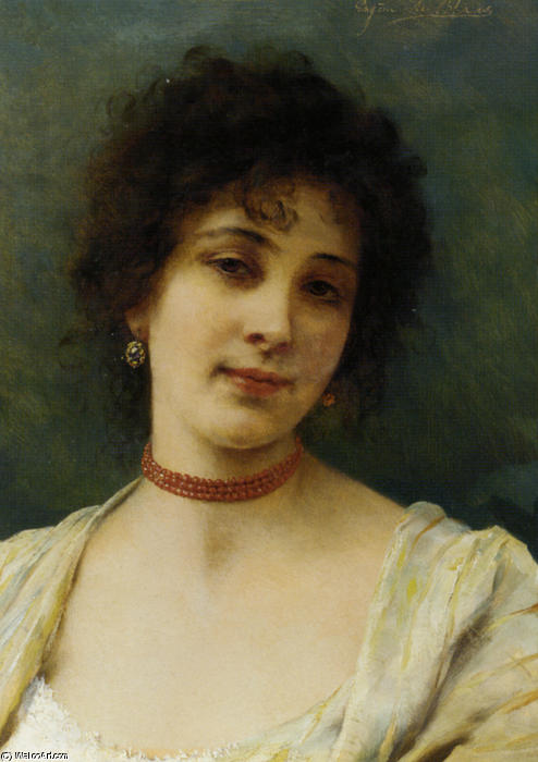Wikioo.org - The Encyclopedia of Fine Arts - Painting, Artwork by Eugene De Blaas - Elegant Lady